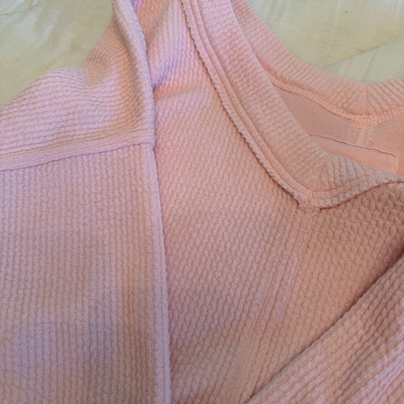 Aerie Wonder V-Neck Sweater/Sweatshirt. Women’s XL. Dream Pink - Picture 4 of 5